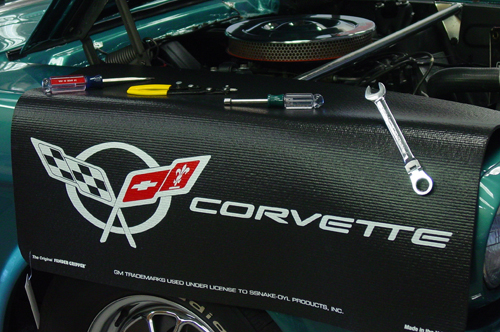 Fender Gripper Mat, C5 Corvette Logo, Protect your finish when working on your car